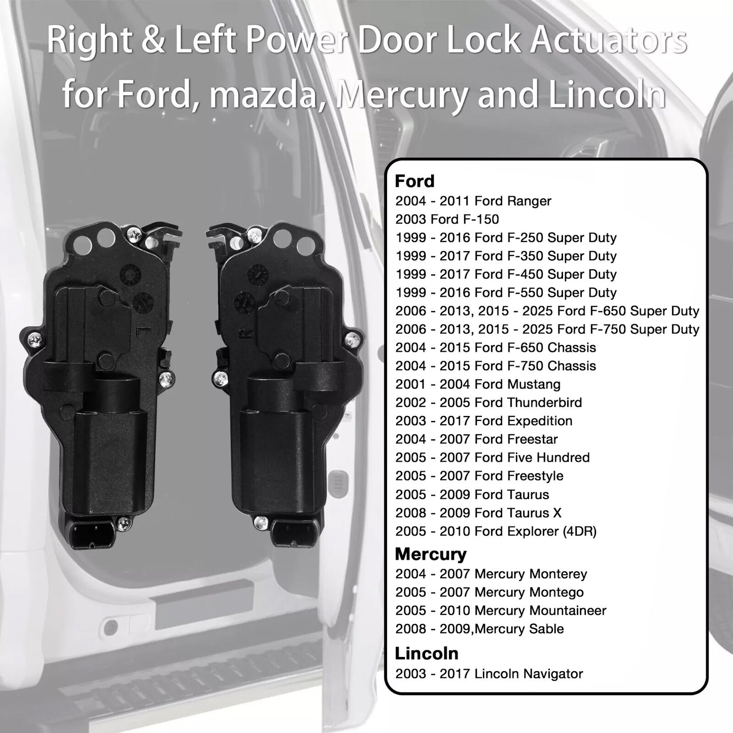 4x Power Door Lock Actuators Fit for Ford F150 F250 F350 F450 Ranger Explorer