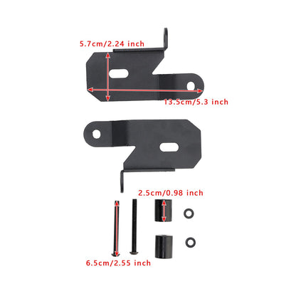 7318 A-Pillar Black Light Mount Brackets For Jeep Wrangler JL 2018-2019