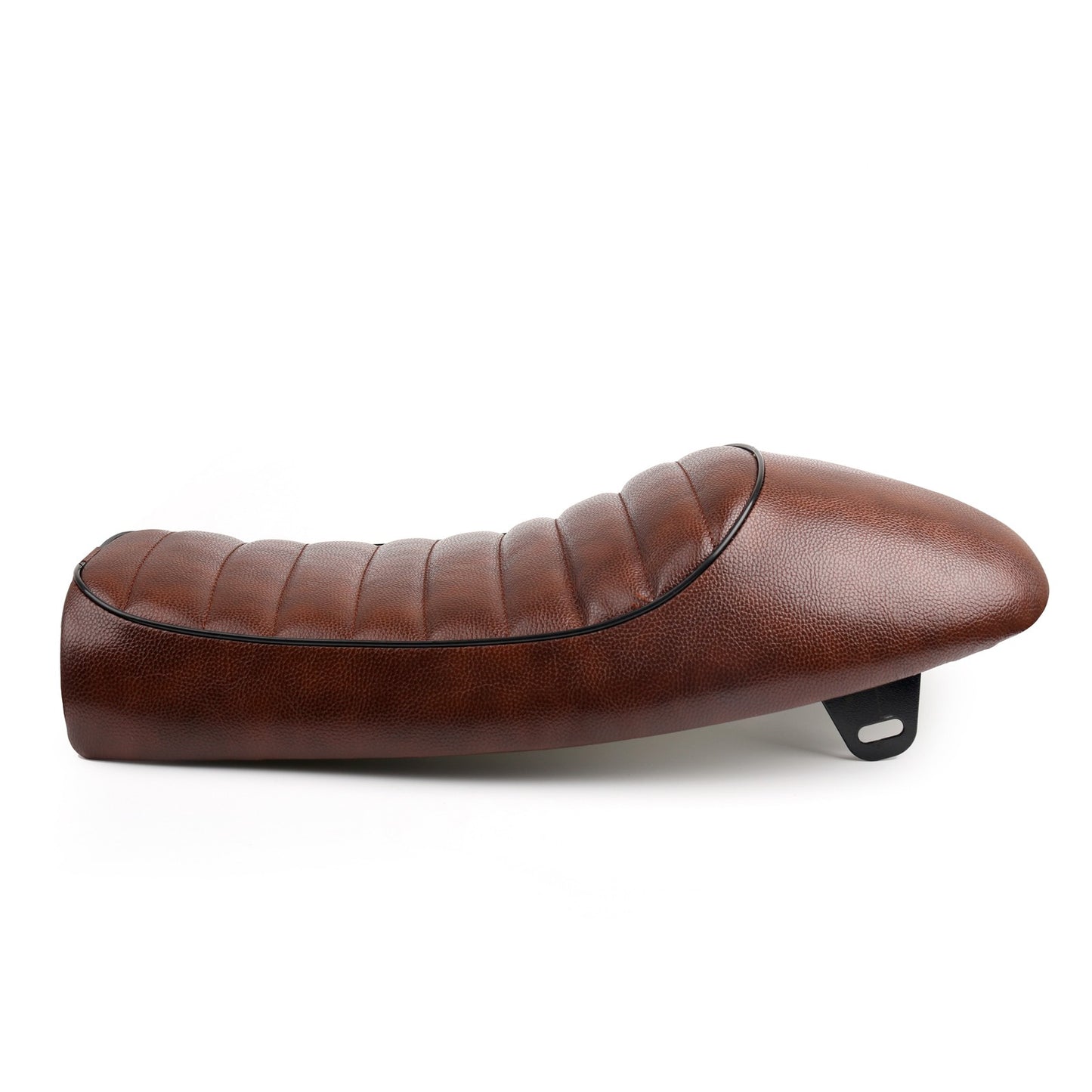 Universal Motorcycle Flat Hump Cafe Racer Vintage Brat Scrambler Seat in Brown
