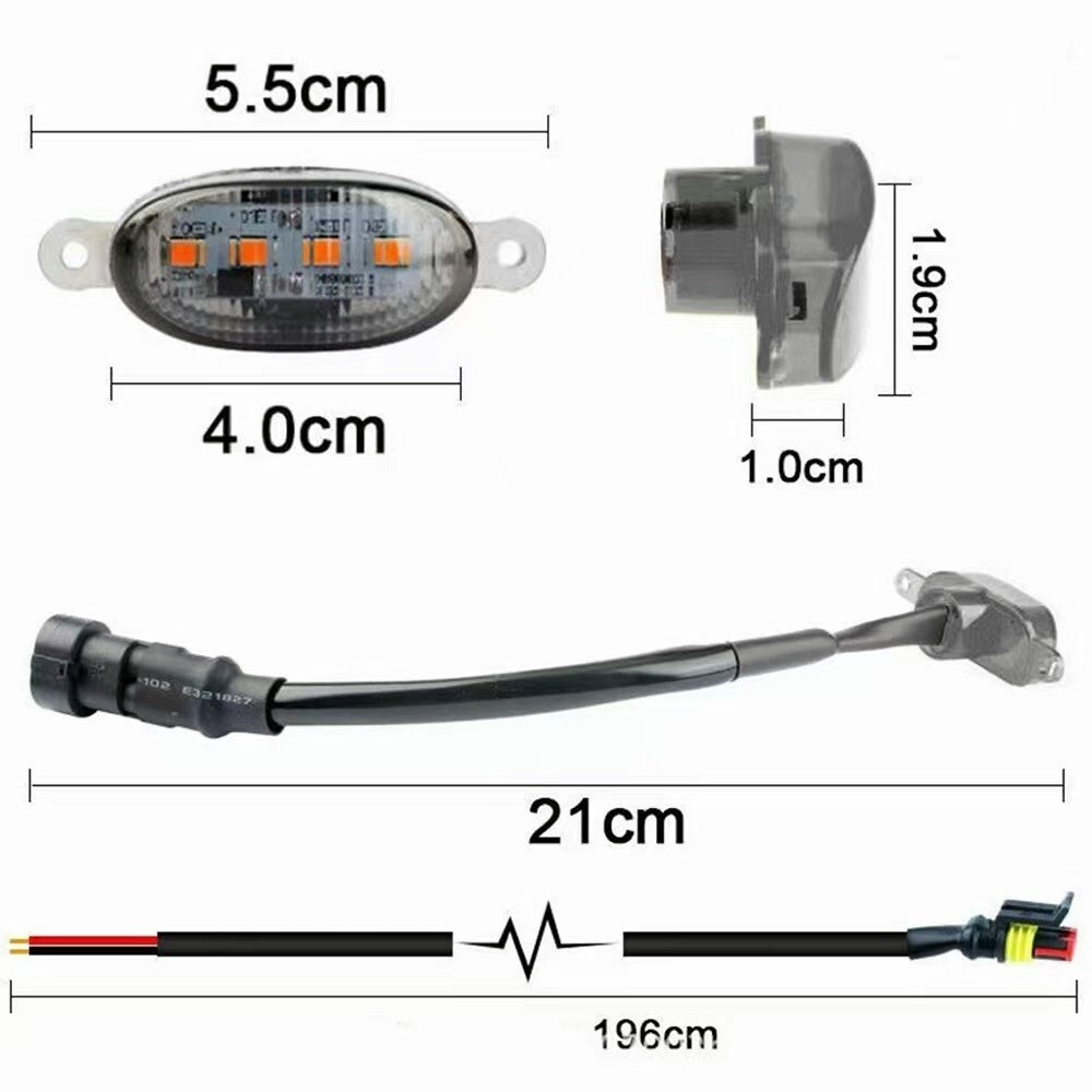 3X Raptor Style Smoked Lens Amber LED Front Grille Running Lights For Ford F150