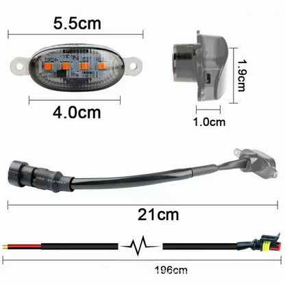 3X Raptor Style Smoked Lens Amber LED Front Grille Running Lights For Ford F150