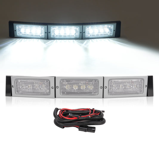 Solid Spare 3PCS Led Flood Beam Lamp Headlight For John Deere 4050 4450 4055 4255 #RE306510