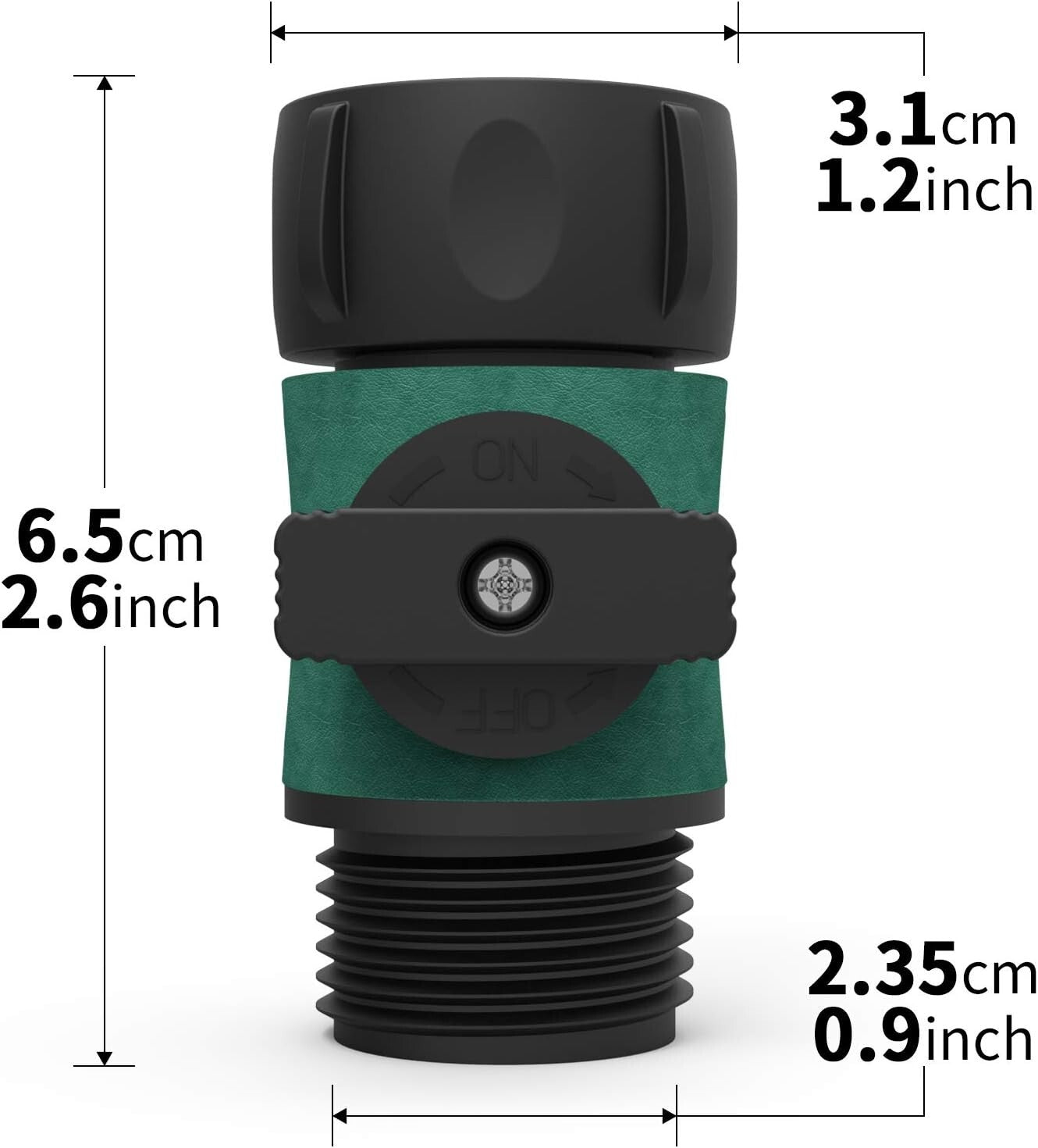 4X Plastic Garden Hose Connector  Water Turn Off Valve Shutoff 3/4 Inch GHT N828