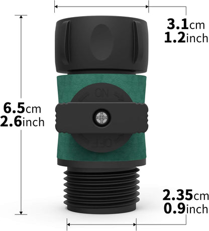 4X Plastic Garden Hose Connector  Water Turn Off Valve Shutoff 3/4 Inch GHT N828