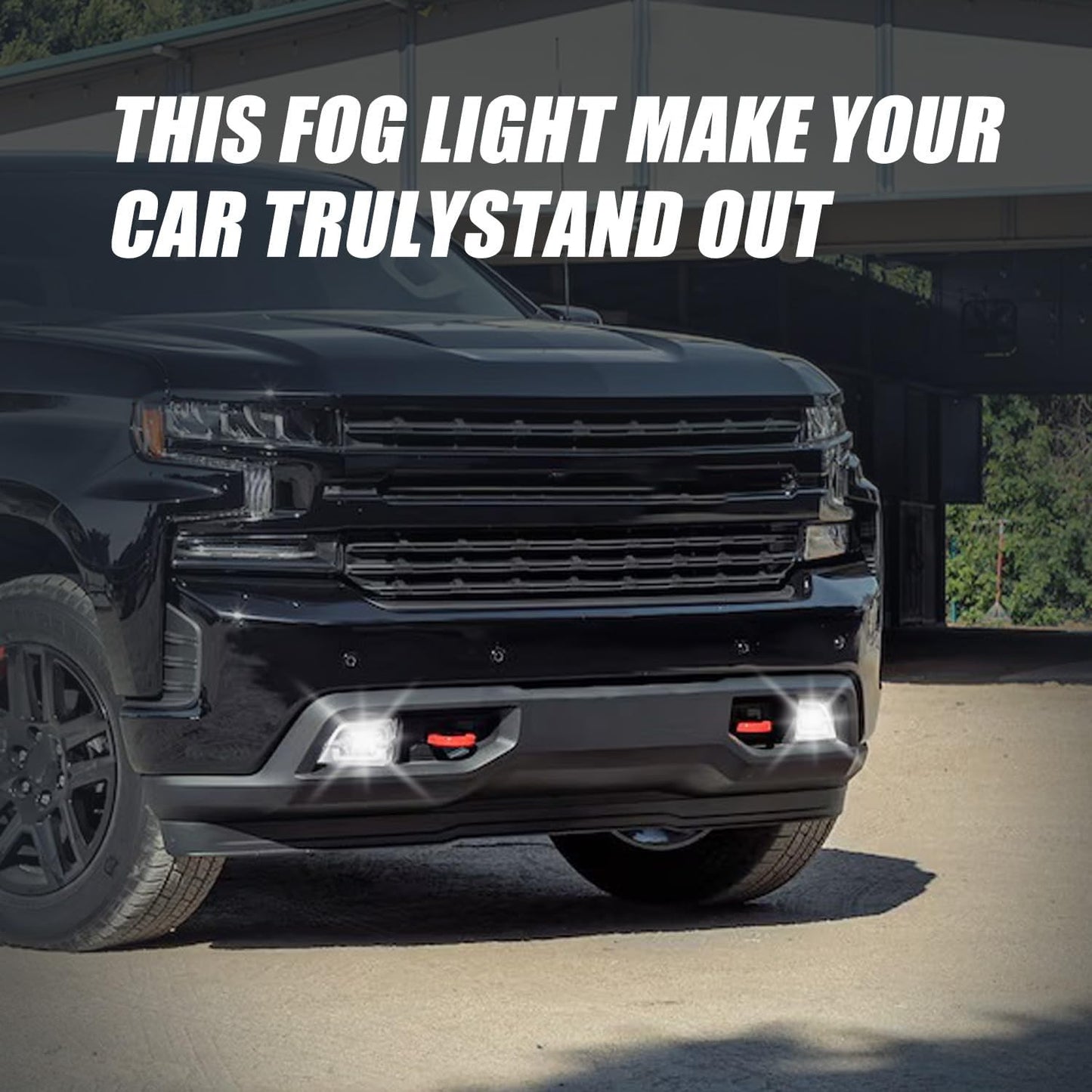 2x Front Driving LED Fog Lights w/ Switch & Wiring Kit For 19-23 Chevy Silverado
