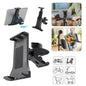 4.7-12.9" Tablet Phone Holder for Mic Stand Bike Treadmill Motorcycle iPad Mount