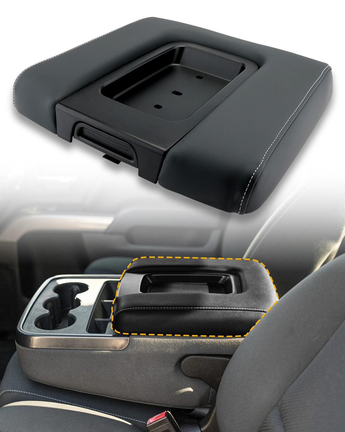 22881398 Center Console Armrest Lid For 14-20 Chevy Silverado GMC Yukon Cadillac