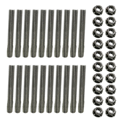 Stainless Exhaust Manifold Stud Kit for Ford 6.8L V10 - Two Sides, 20 pcs