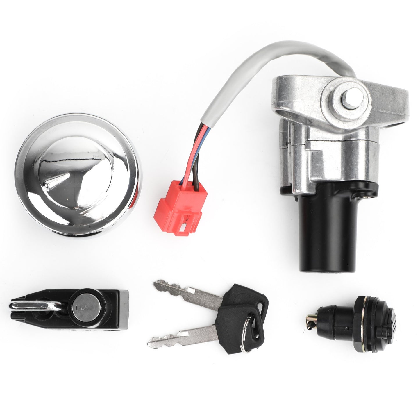 Ignition Switch Tank Cap Helemt Storage Lock Set For Yamaha XVS 125 250 650 1100
