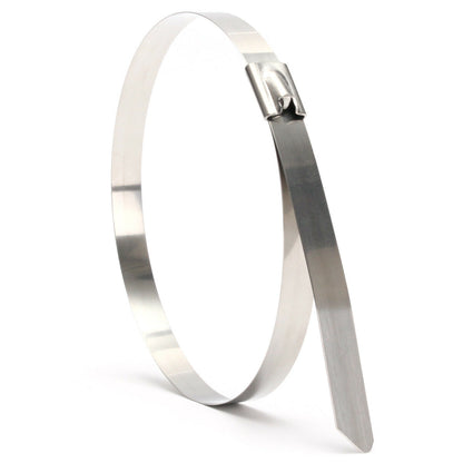 W 1/2" L 11-3/4" Stainless Steel Ball Lock ZIP Ties Straps Wrap Bands Cable Tie