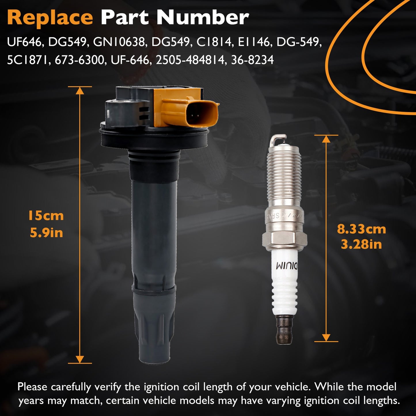 6X DG549 Ignition Coil & Spark Plugs Pack For 15-23 Ford F-150 Explorer 3.5L