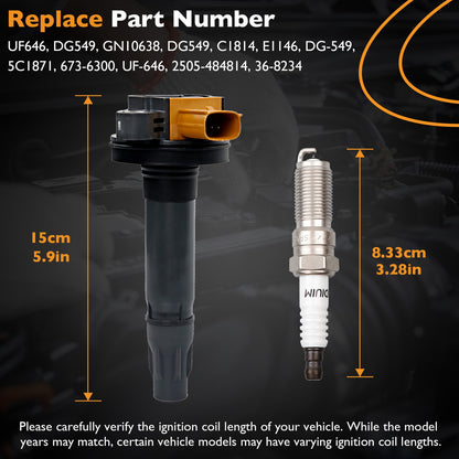 6X DG549 Ignition Coil & Spark Plugs Pack For 15-23 Ford F-150 Explorer 3.5L