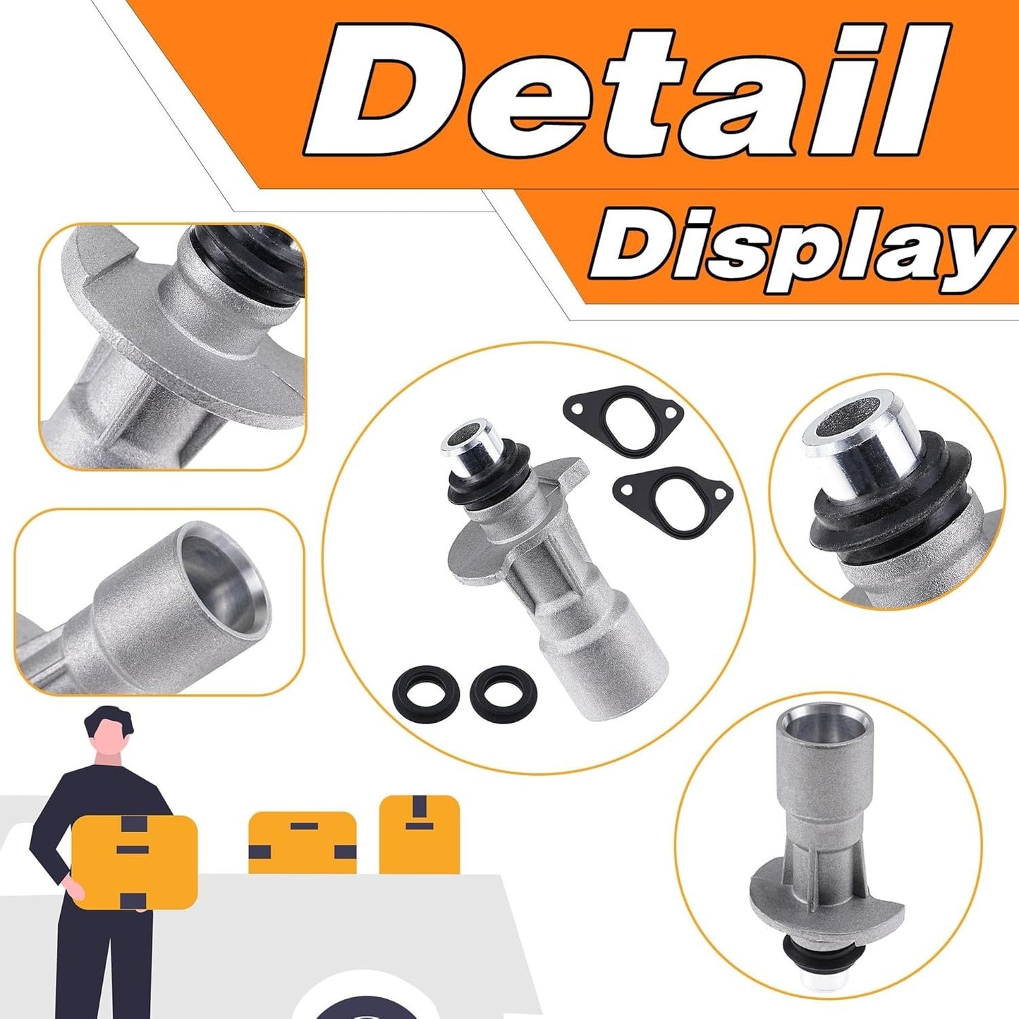 Water Pump Oil Cooler Pipe Adaptor for Land Rover Range V8 5.0L AJ133 2010-2022