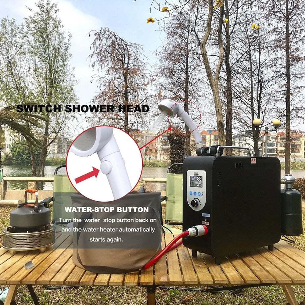 Propane Portable Water Heater Countertop Instant Camping Shower For Outdoors*