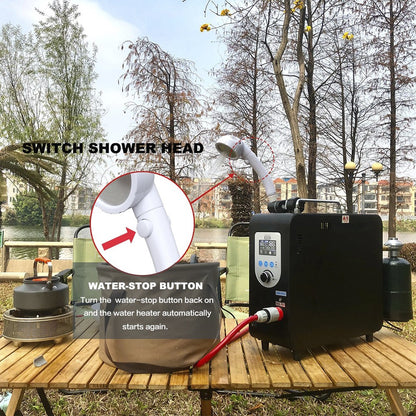 Propane Portable Water Heater Countertop Instant Camping Shower For Outdoors*