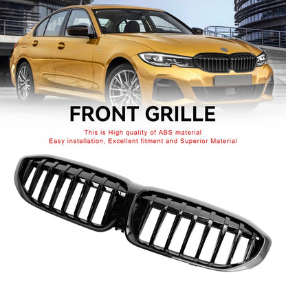 Gloss Black Kidney Grille Grill 51138072085 Fit BMW 3 Series G20 2019-2022