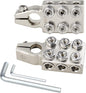 Battery Terminal Clamps 1/0 2 4 8 AWG Gauge 12-Way Connectors Positive Negative