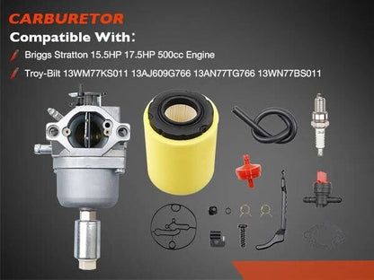 Carburetor Carb For 42" Troy Bilt Pony Mower 13wm77ks011 w/ 15.5 HP B&S Engine