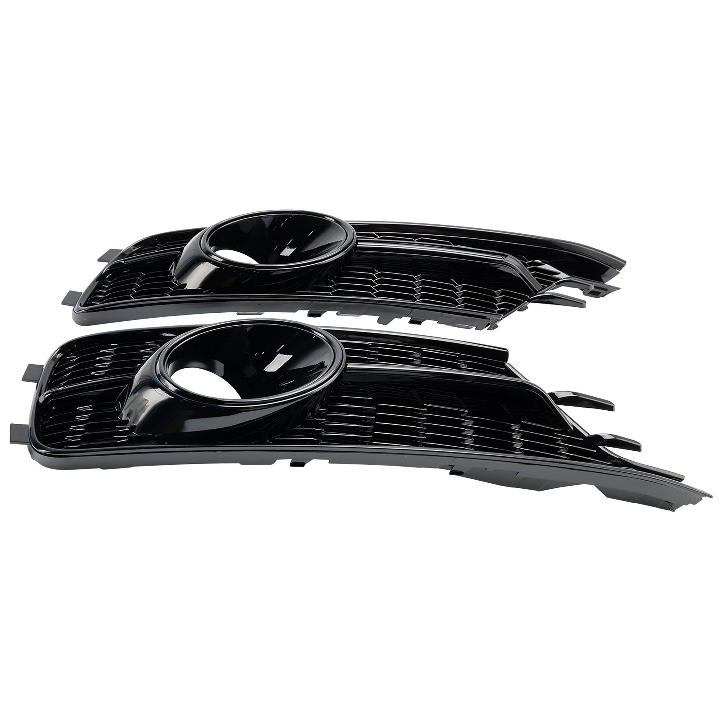 ??Pair Front Bumper Lower Light Cover Grille Fit AUDI A6 C7 2016-2018 W/ACC Hole