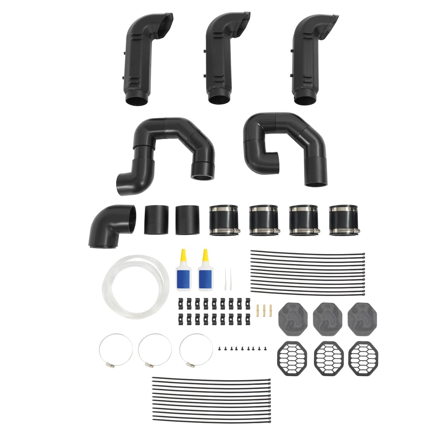 Solid Spare Snorkel Riser Kit For Polaris 2016-2021 RZR Turbo 4/S/S 4/XP/XP 4 Painted Black