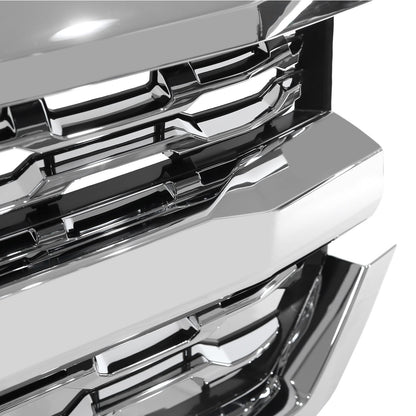 For Chevrolet Silverado 1500 2016 2017 2018 Chrome Front Bumper Grille LTZ Style