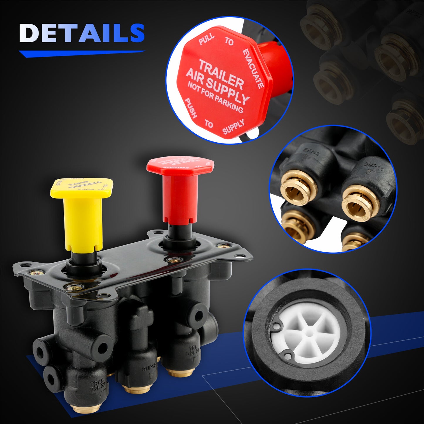 800257 MV-3 Dash Air Brake Control Valve For Bendix Freightliner Peterbilt Keene