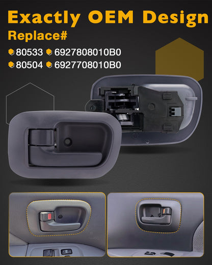 7PCS Exterior Interior Door Handle & Liftgate Handle Kit For 98-03 Toyota Sienna