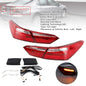 Left+ Right Red Rear LED Brake Tail Lights For Toyota Camry Sedan 4DR 2016-2021