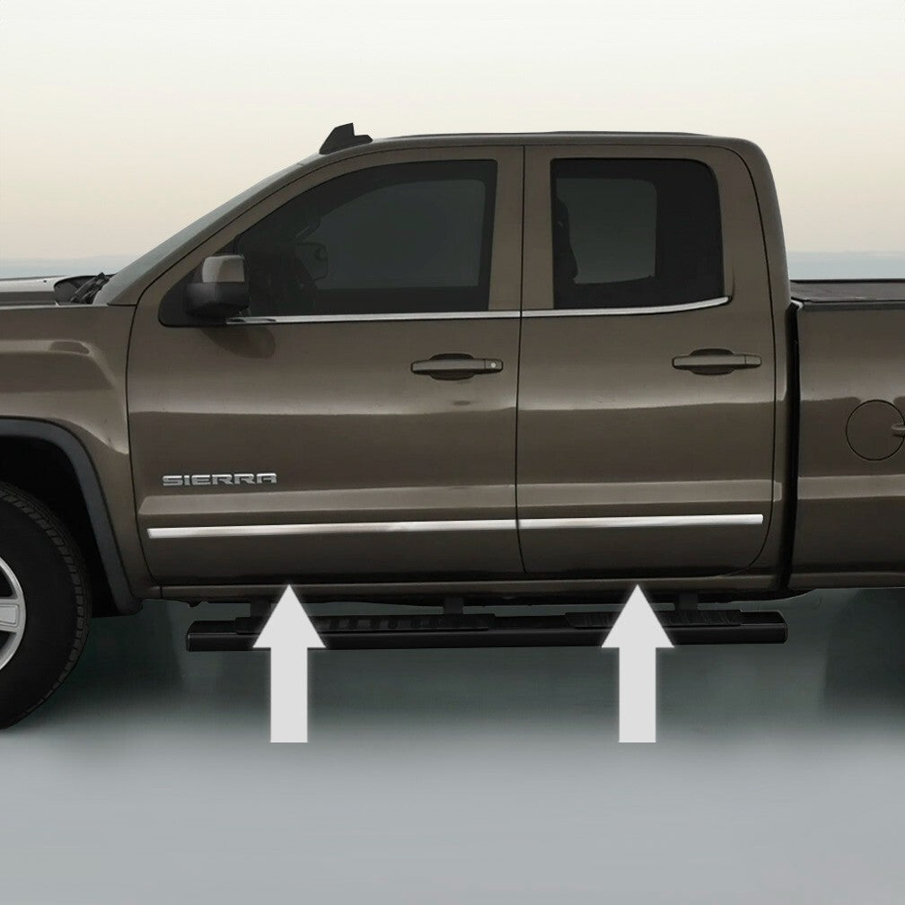 CHROME SIDE DOOR TRIM ROCKER PANEL MOLDING For GMC SIERRA 14-17