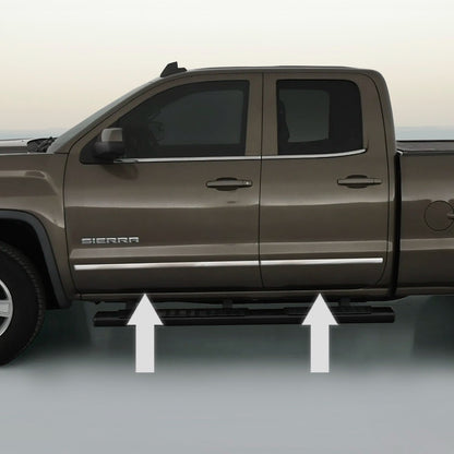 CHROME SIDE DOOR TRIM ROCKER PANEL MOLDING For GMC SIERRA 14-17