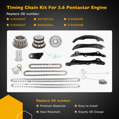 Camshafts Rockers Lifters Kit For Chrysler 200 300 Dodge Ram 3.6L V6 Pentastar