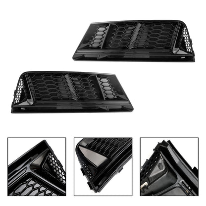 Front Fog Light Grill Lower Bumper Grille Chrome Fits For AUDI A4 B9 2016-2018
