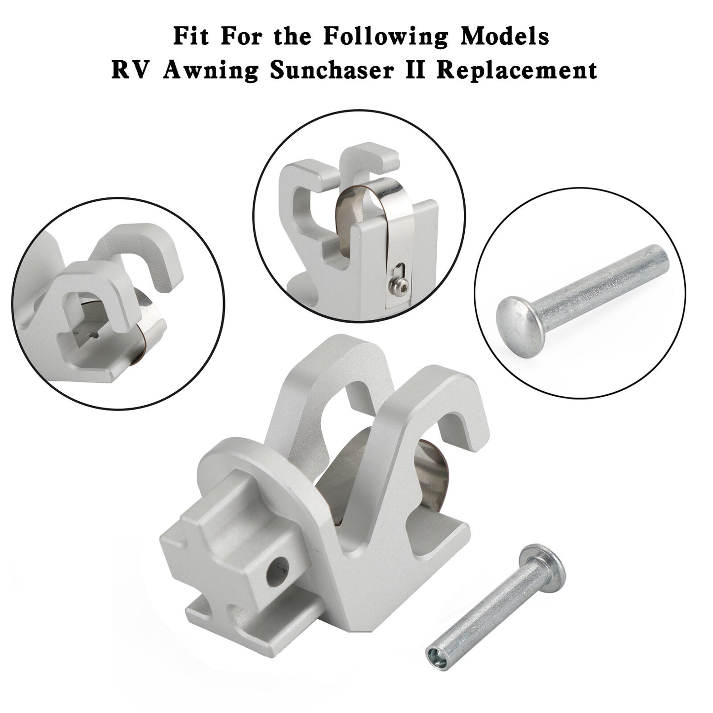 NEW Alminum RV Rafter Claw Satin Hardware For Dometic SUNCHASER II Awning