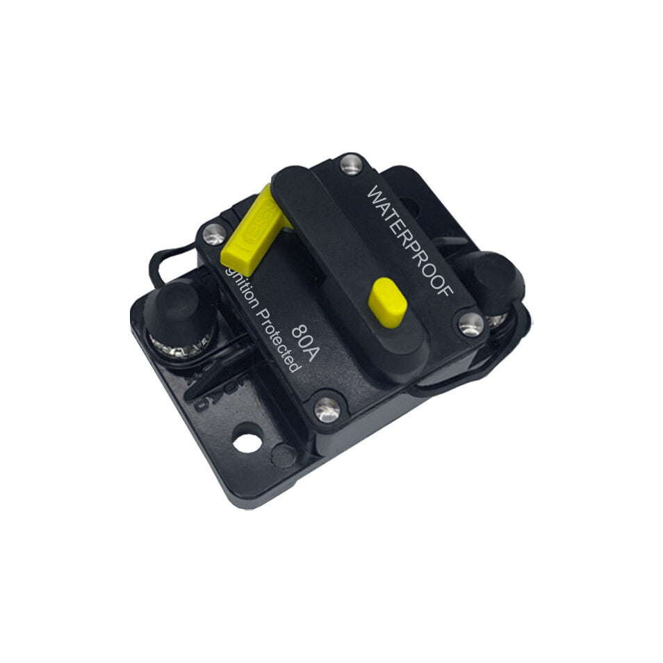 80A Circuit Breaker with Reset Waterproof for Auto Trailer Truck RV Marine Audio