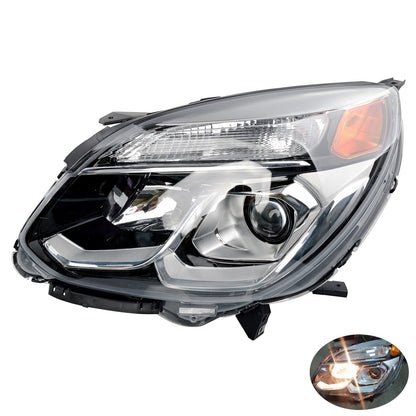 Halogen Chrome Headlight Assy Front Left Dirver Side For 2016-2017 Chevy Equinox