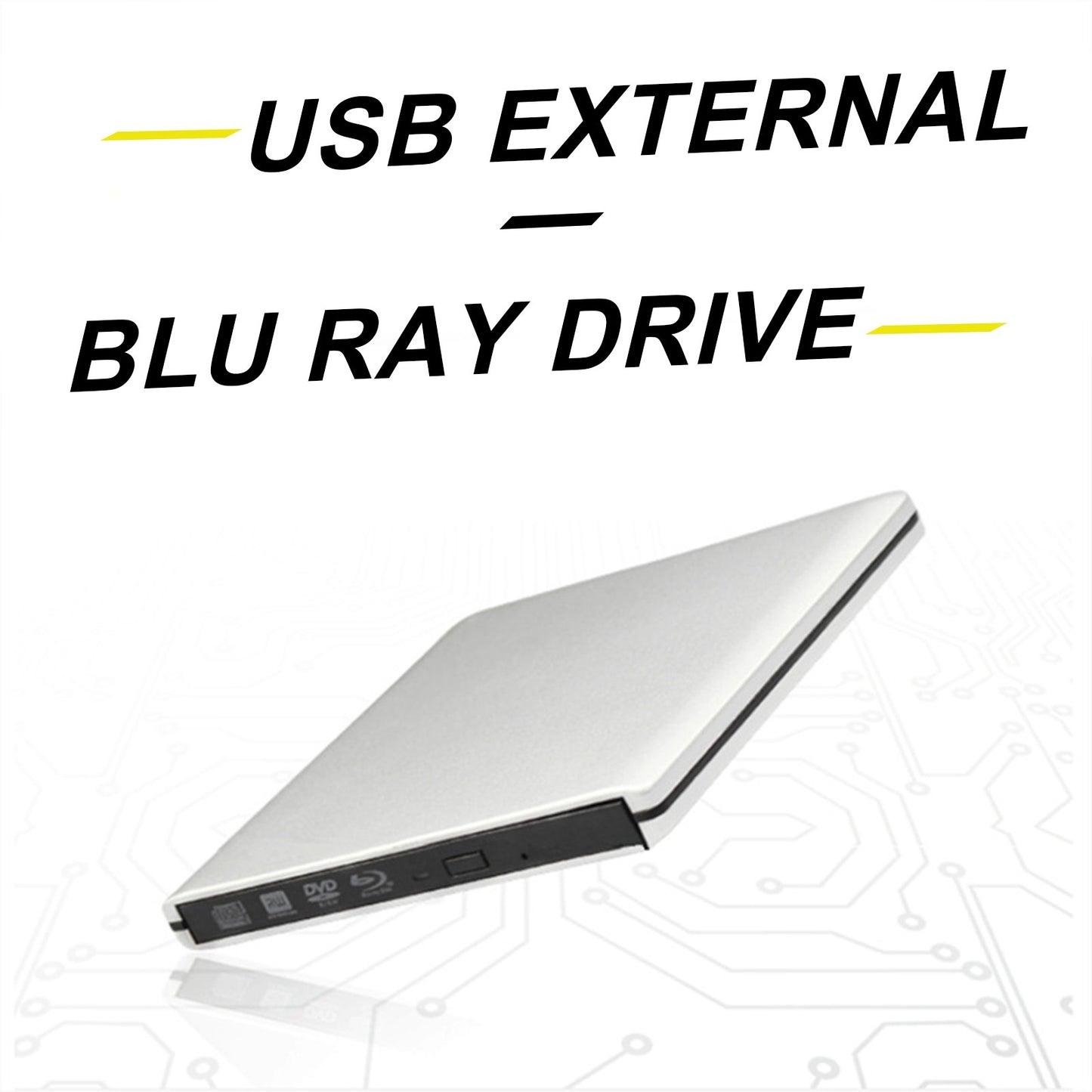 4K BD Burner External USB Super Slim DVD RW CD Writer Portable Drive Silver