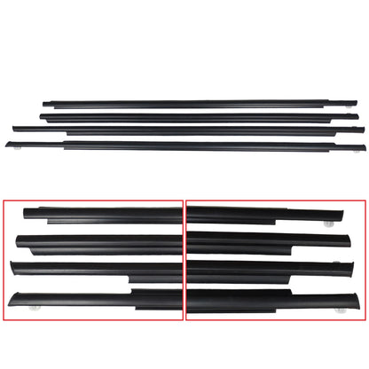 4Pcs New Front Rear Door Belt Moulding Weatherstrips For 2004-2009 Toyota Prius