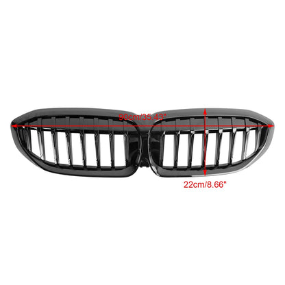 Gloss Black Kidney Grille Grill 51138072085 Fit BMW 3 Series G20 2019-2022