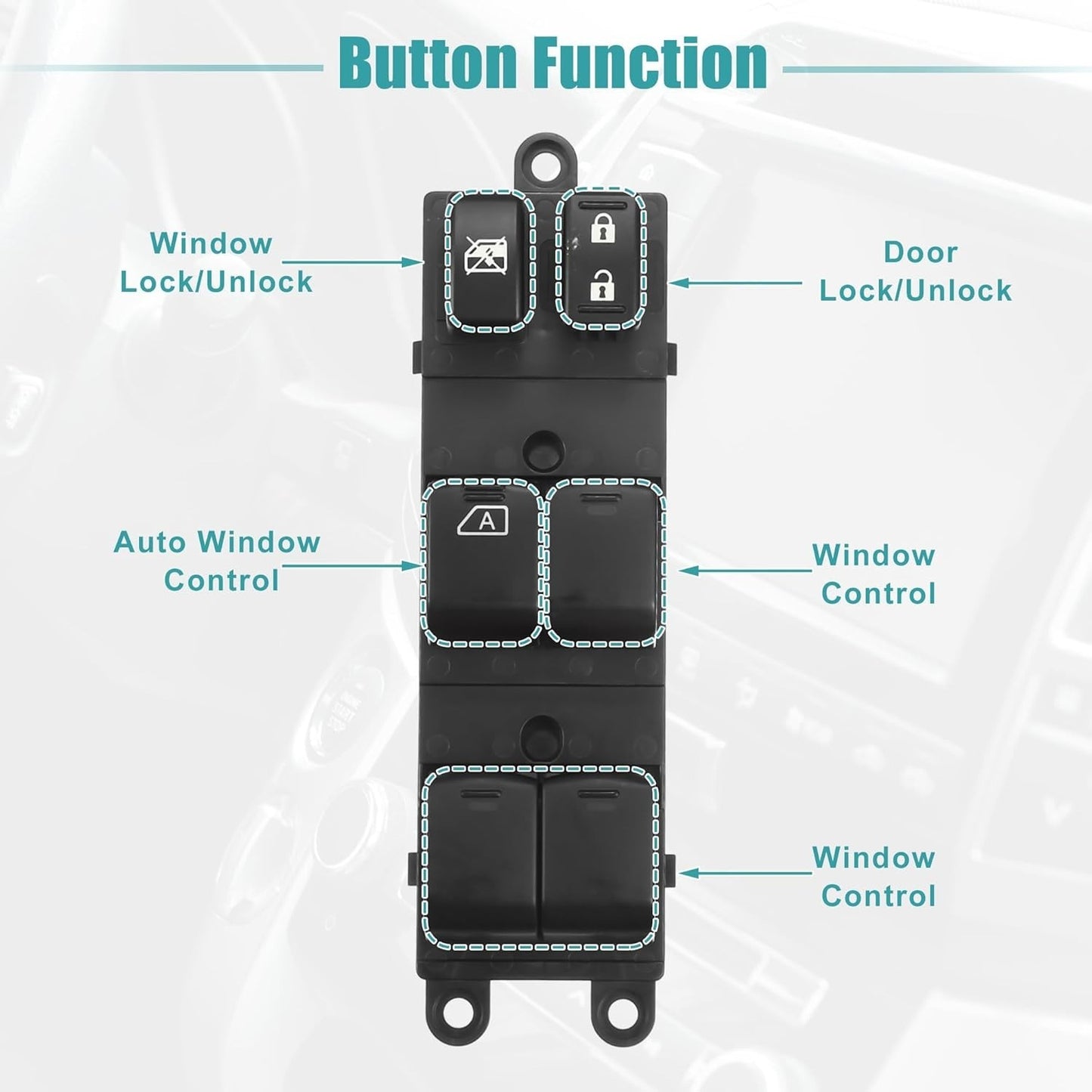 Master Power Window Switch Front Driver Side For 2010-2012 Subaru Legacy Outback