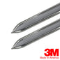 Vintage Style 5/8" Silver & Chrome Side Body Trim Molding - Formed Pointed Ends