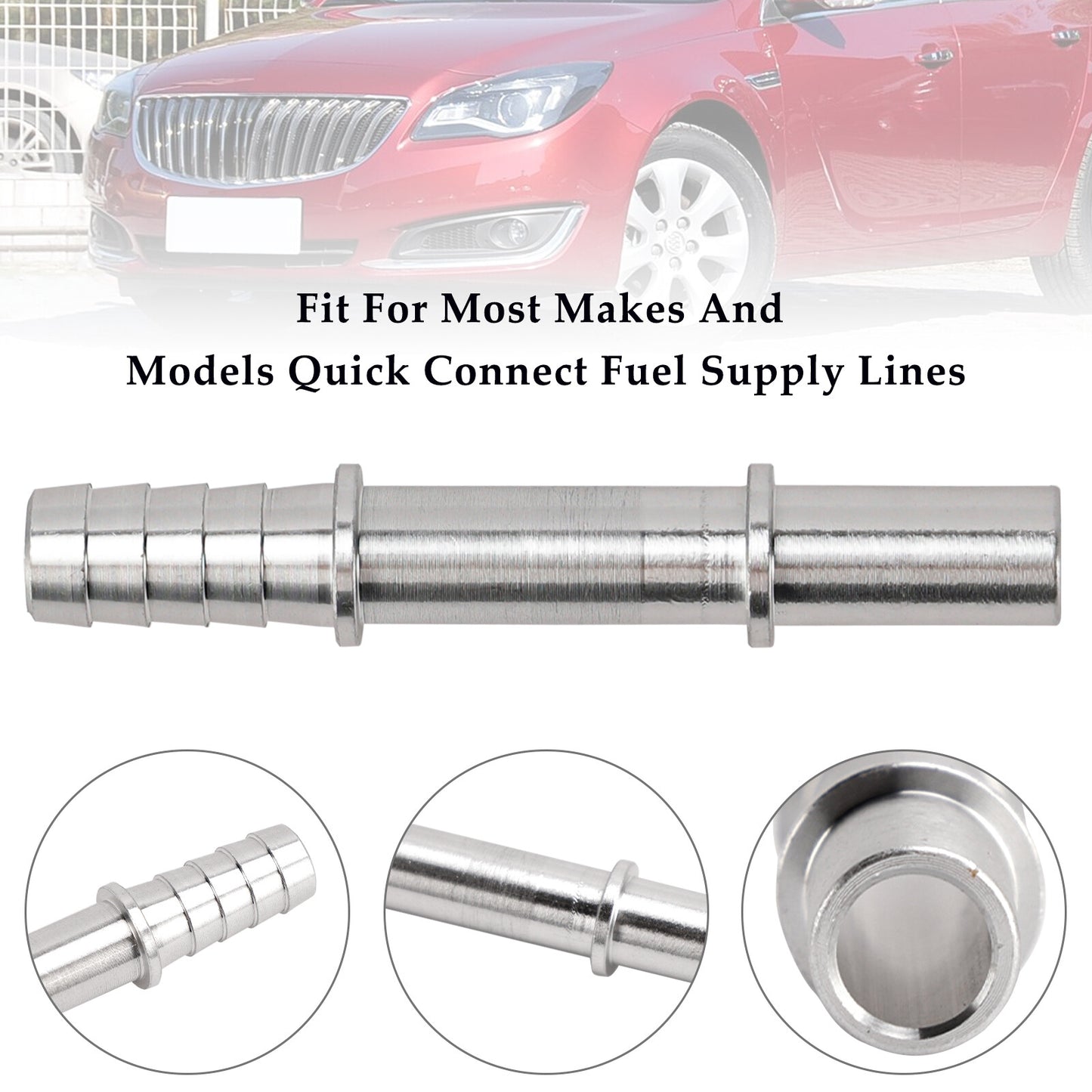 Quick Connect 3/8 Fuel Rail Hose To 3/8 Barb Adapter Fitting AN817-02-06BA~