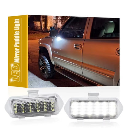 LED Side Mirror Puddle Lights For 03-06 Escalade Silverado Suburban Tahoe Sierra