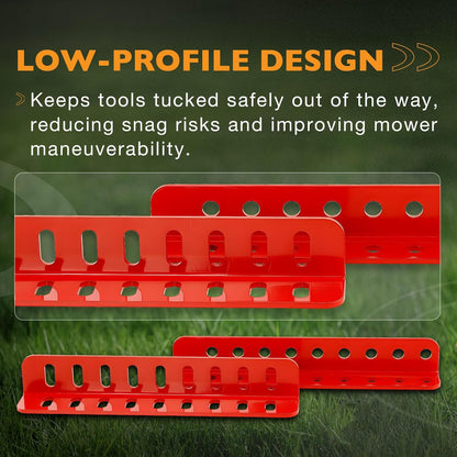 Mower Trimmer Rack Lockable For Most Walk-Behind Stand-On & ZTR Lawn Mower Red