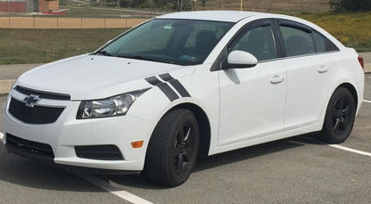 4" Dual Fender Stripe Hash Mark Stripe Decal Graphic Kit For Chevy Cruze