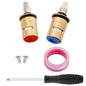 Ceramic 1/4-Turn Cold & Hot Valve Cartridge Kit 1-099XKJKABNF 1-100XKJKABNF