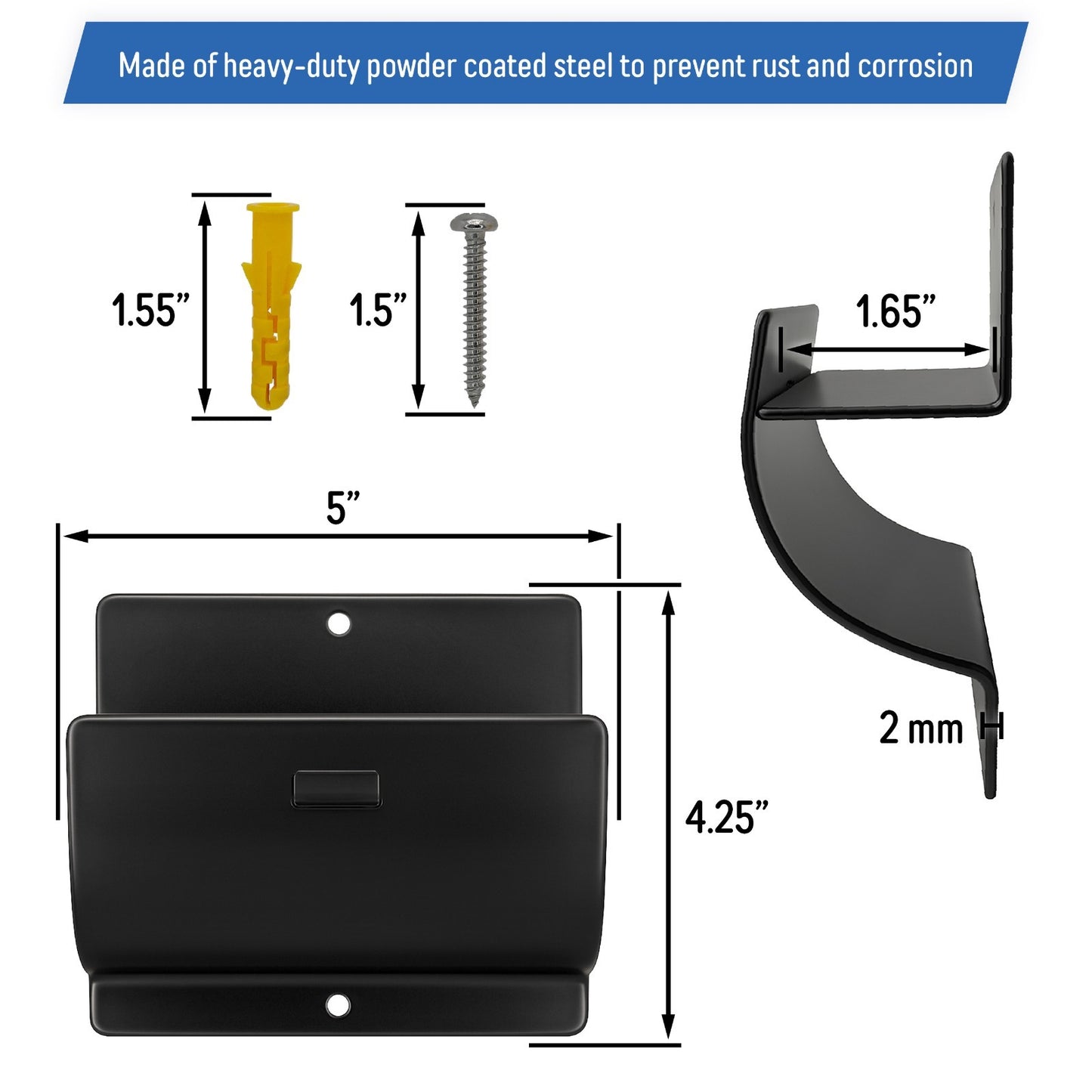 Wall Mount Ladder Wheelbarrow Hanger Hook Heavy-Duty Storage for Garage Wall (2)
