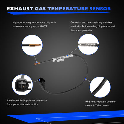 Exhaust Gas Temperature EGT Sensor for Ford F250 F350 F450 F550 Transit-250 350