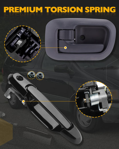 7PCS Exterior Interior Door Handle & Liftgate Handle Kit For 98-03 Toyota Sienna