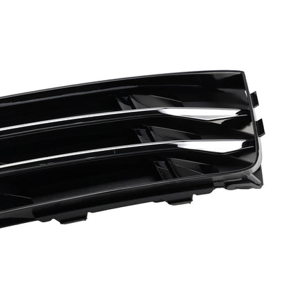 2PCS Front Fog Light Grille Lower Bumper Grill Fit AUDI A4 B9 2016-2018