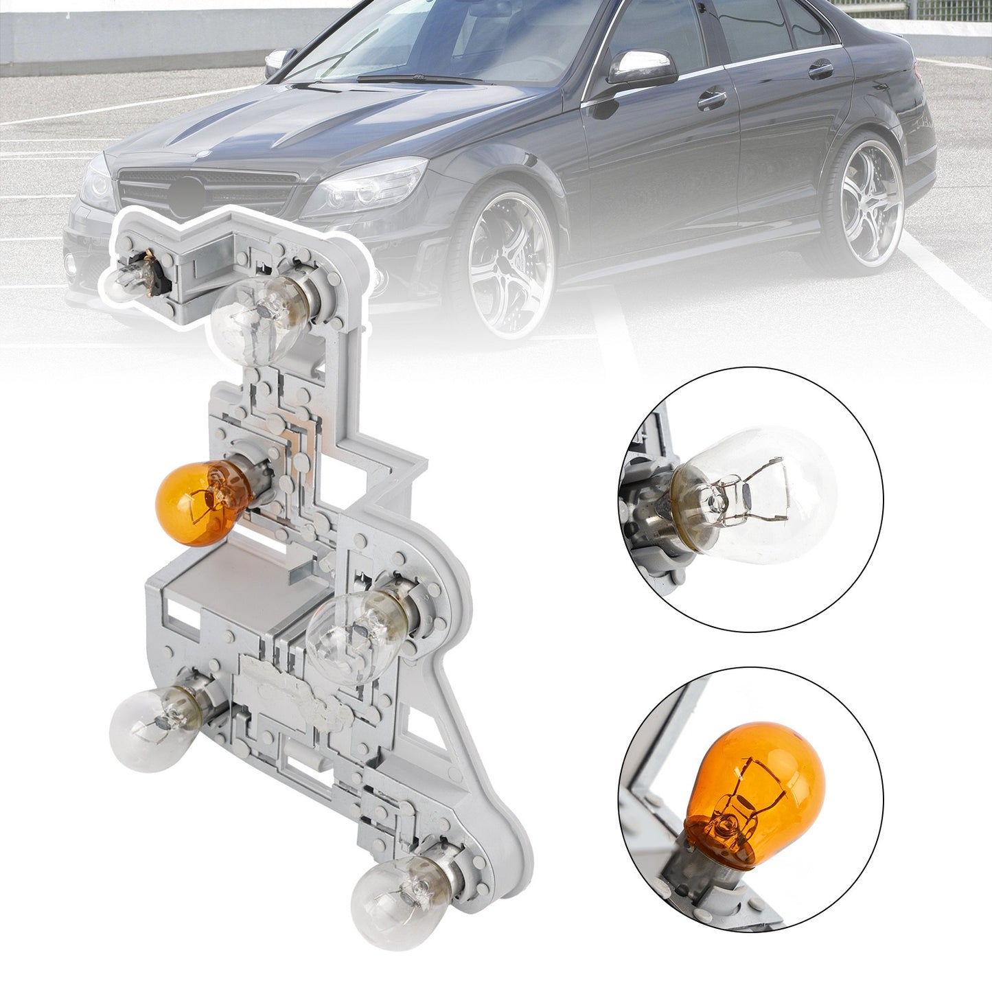 Left Tail Lamp Bulb Holder with Bulbs For Mercedes W204 C-Class 2007-2010 2008